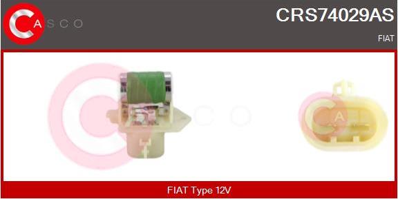 Casco CRS74029AS - Додатковий резистор, електромотор - вентилятор радіатора autocars.com.ua