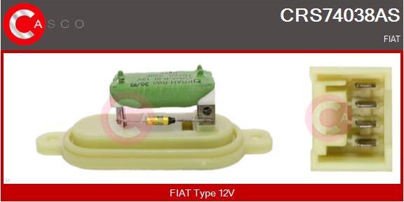 Casco CRS74038AS - Опір, реле, вентилятор салону autocars.com.ua