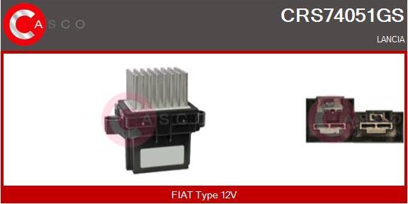 Casco CRS74051GS - Опір, реле, вентилятор салону autocars.com.ua