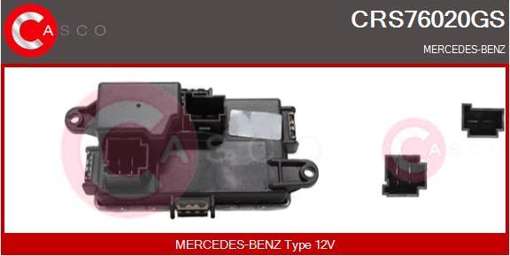 Casco CRS76020GS - Опір, реле, вентилятор салону autocars.com.ua