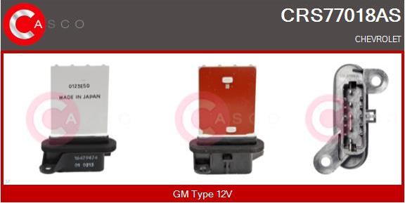 Casco CRS77018AS - Опір, реле, вентилятор салону autocars.com.ua