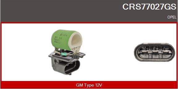 Casco CRS77027GS - Додатковий резистор, електромотор - вентилятор радіатора autocars.com.ua