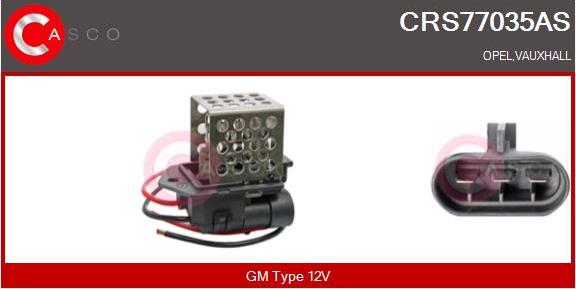 Casco CRS77035AS - Додатковий резистор, електромотор - вентилятор радіатора autocars.com.ua