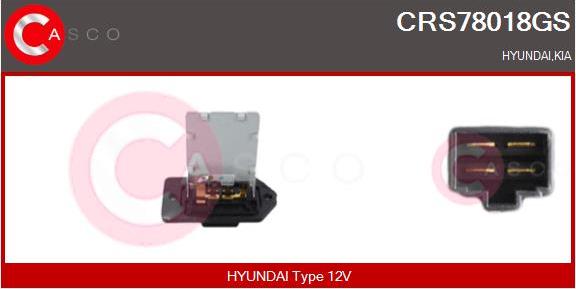 Casco CRS78018GS - Опір, реле, вентилятор салону autocars.com.ua
