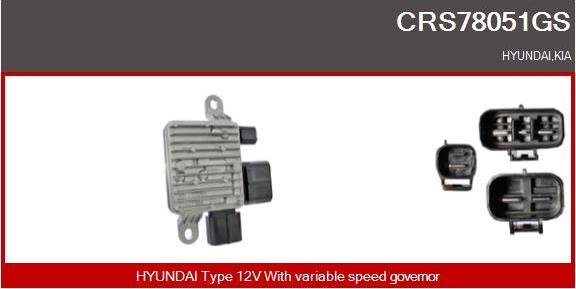 Casco CRS78051GS - Додатковий резистор, електромотор - вентилятор радіатора autocars.com.ua