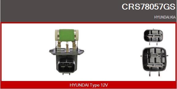 Casco CRS78057GS - Додатковий резистор, електромотор - вентилятор радіатора autocars.com.ua