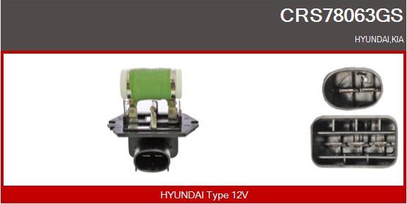 Casco CRS78063GS - Додатковий резистор, електромотор - вентилятор радіатора autocars.com.ua