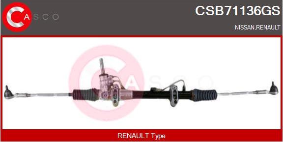 Casco CSB71136GS - Рульовий механізм, рейка autocars.com.ua