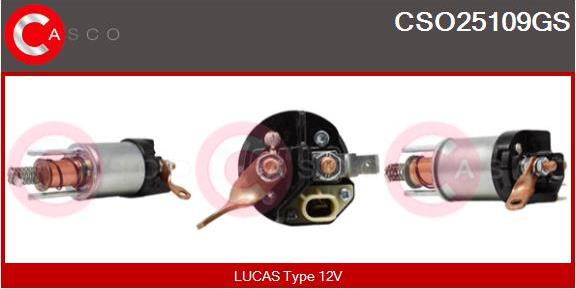 Casco CSO25109GS - Тягове реле, стартер autocars.com.ua