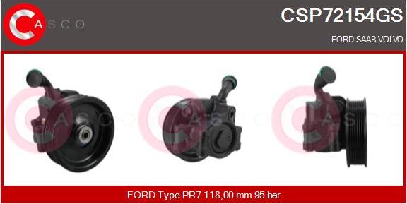 Casco CSP72154GS - Гидравлический насос, рулевое управление, ГУР avtokuzovplus.com.ua