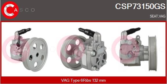 Casco CSP73150GS - Гідравлічний насос, рульове управління, ГУР autocars.com.ua