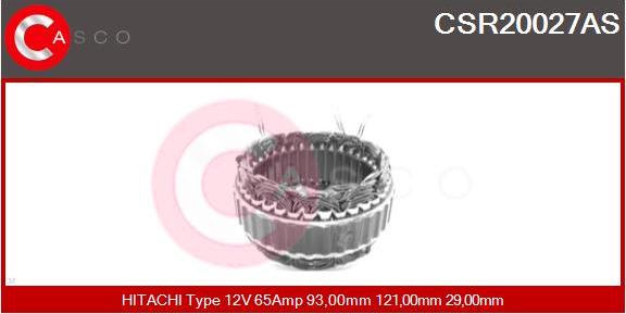 Casco CSR20027AS - Статор, генератор autodnr.net