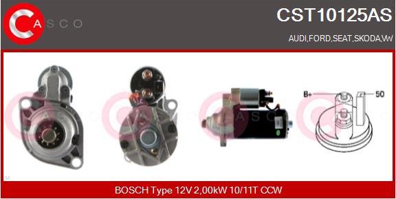 Casco CST10125AS - Стартер avtokuzovplus.com.ua