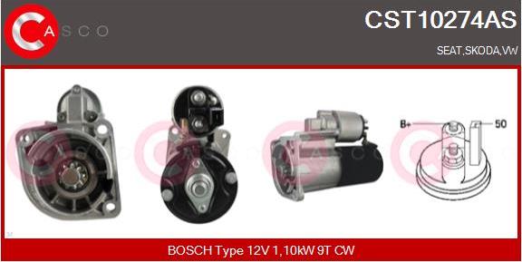 Casco CST10274AS - Стартер autocars.com.ua