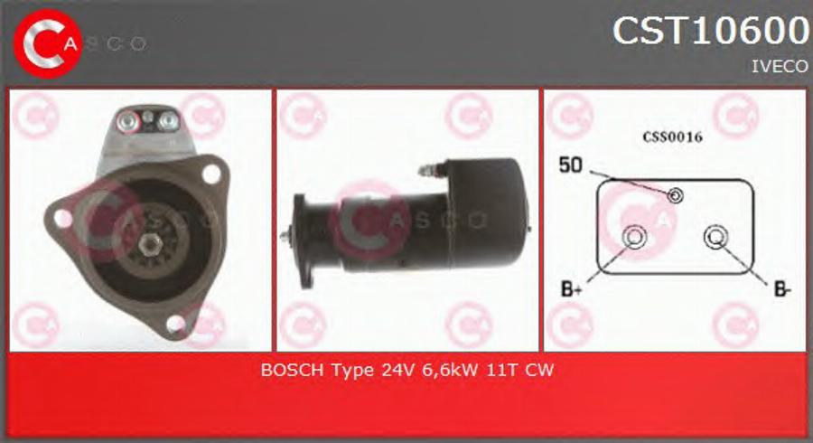 Casco CST10600 - Стартер avtokuzovplus.com.ua