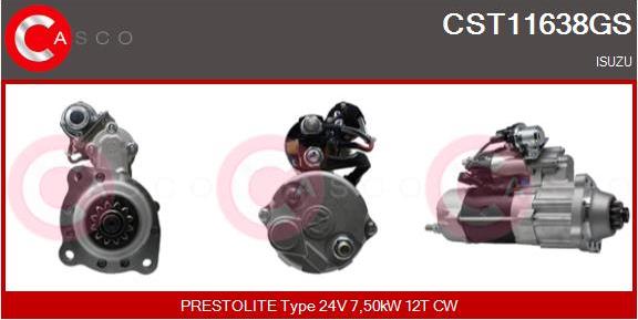 Casco CST11638GS - Стартер avtokuzovplus.com.ua