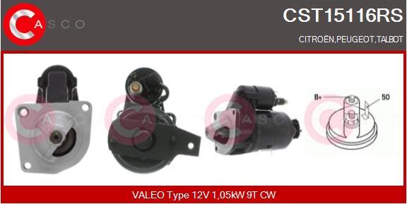 Casco CST15116RS - Стартер autocars.com.ua