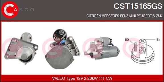 Casco CST15165GS - Стартер autocars.com.ua