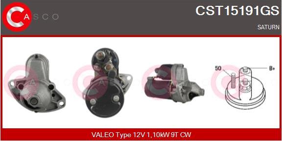 Casco CST15191GS - Стартер avtokuzovplus.com.ua