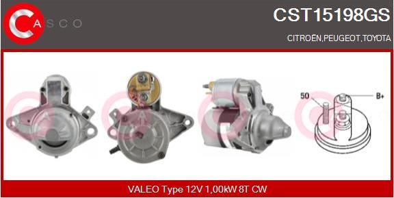 Casco CST15198GS - Стартер avtokuzovplus.com.ua