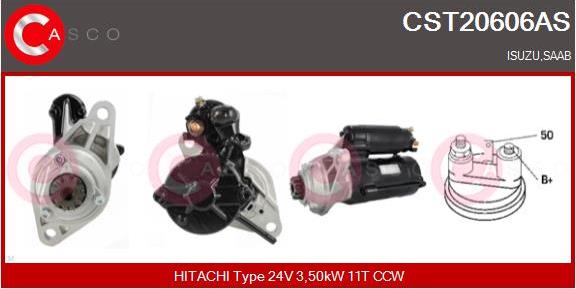 Casco CST20606AS - Стартер autocars.com.ua