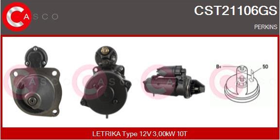 Casco CST21106GS - Стартер avtokuzovplus.com.ua