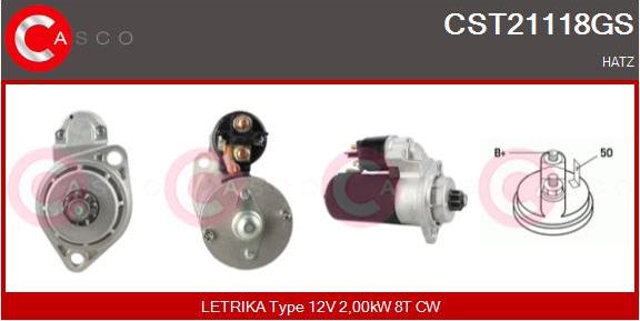 Casco CST21118GS - Стартер autocars.com.ua