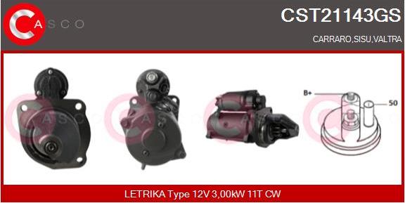 Casco CST21143GS - Стартер avtokuzovplus.com.ua