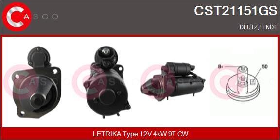 Casco CST21151GS - Стартер autocars.com.ua