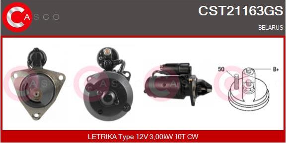 Casco CST21163GS - Стартер avtokuzovplus.com.ua