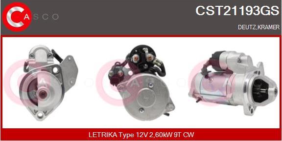 Casco CST21193GS - Стартер autocars.com.ua