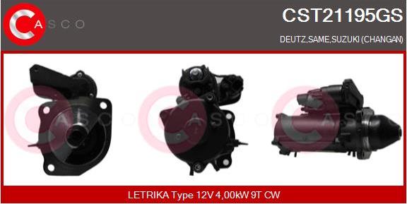 Casco CST21195GS - Стартер autocars.com.ua