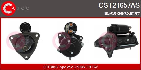 Casco CST21657AS - Стартер autocars.com.ua