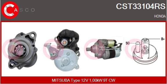 Casco CST33104RS - Стартер autocars.com.ua