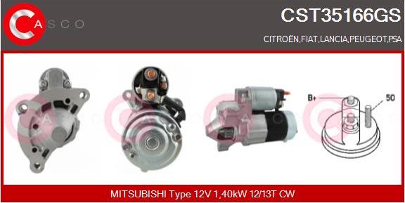 Casco CST35166GS - Стартер autocars.com.ua