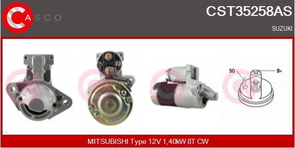 Casco CST35258AS - Стартер avtokuzovplus.com.ua