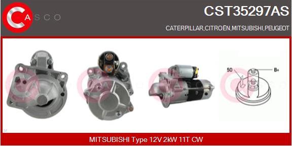 Casco CST35297AS - Стартер autocars.com.ua