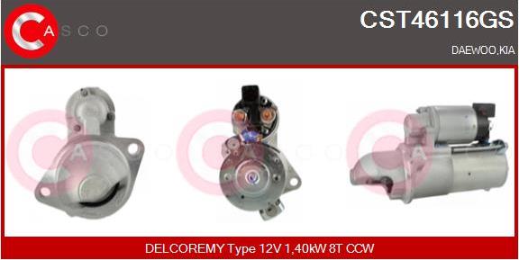 Casco CST46116GS - Стартер autocars.com.ua