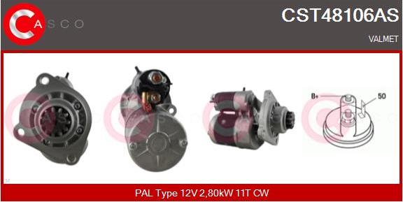 Casco CST48106AS - Стартер avtokuzovplus.com.ua