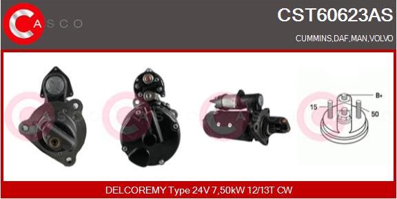 Casco CST60623AS - Стартер avtokuzovplus.com.ua