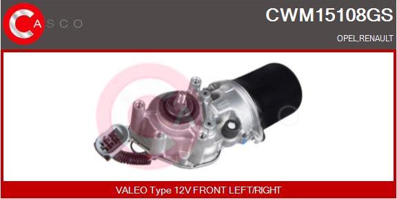 Casco CWM15108GS - Двигатель стеклоочистителя avtokuzovplus.com.ua