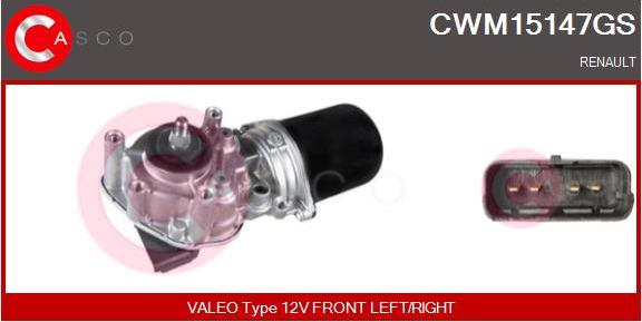 Casco CWM15147GS - Двигатель стеклоочистителя avtokuzovplus.com.ua