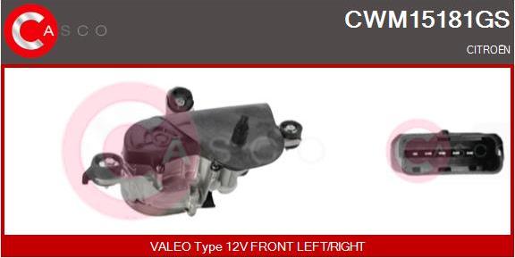 Casco CWM15181GS - Двигун склоочисника autocars.com.ua