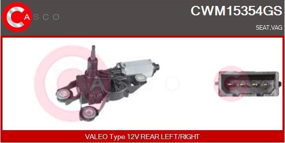 Casco CWM15354GS - Двигун склоочисника autocars.com.ua