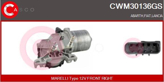 Casco CWM30136GS - Двигатель стеклоочистителя avtokuzovplus.com.ua