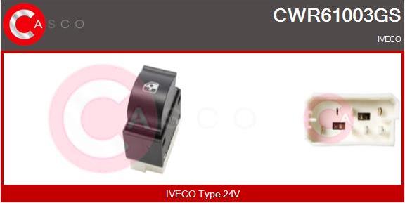 Casco CWR61003GS - Вимикач, стеклолод'емнік autocars.com.ua