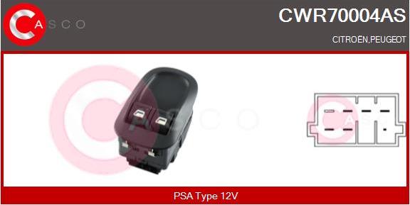 Casco CWR70004AS - Выключатель, стеклоподъемник avtokuzovplus.com.ua