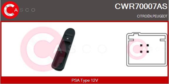 Casco CWR70007AS - Выключатель, стеклоподъемник autodnr.net