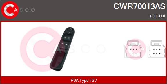 Casco CWR70013AS - Выключатель, стеклоподъемник avtokuzovplus.com.ua