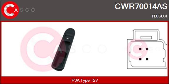Casco CWR70014AS - Выключатель, стеклоподъемник avtokuzovplus.com.ua